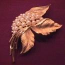 Vintage Trifari Brooch with Pearls