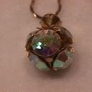 Aurora Borealis Crystal Pendant on a 18