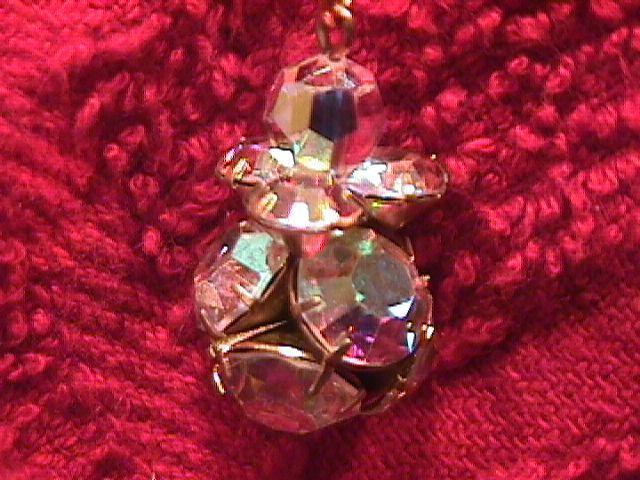 Aurora Borealis Crystal Pendant on a 18