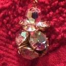 Aurora Borealis Crystal Pendant on a 18