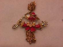 Vintage Mamselle Signed Clown Brooch-Mint