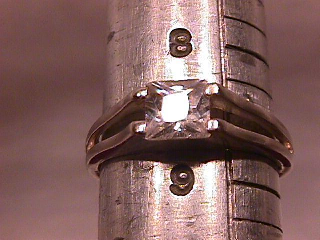 Sterling and Square Cut CZ Ring