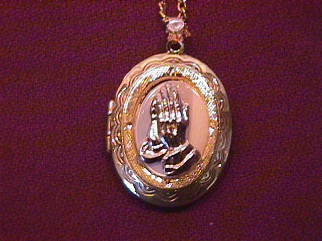 Religious (Praying Hands) Locket Necklace