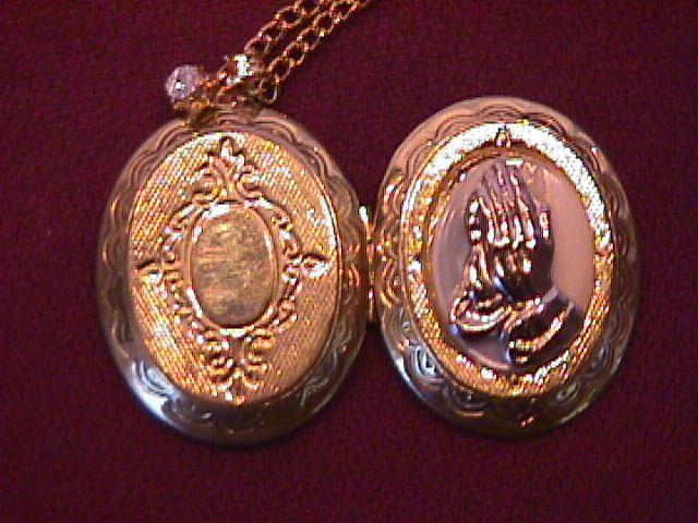 Religious (Praying Hands) Locket Necklace