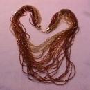 Vintage Golden Lemon to Amber Glass Bead Necklace