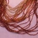 Vintage Golden Lemon to Amber Glass Bead Necklace