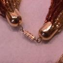 Vintage Golden Lemon to Amber Glass Bead Necklace
