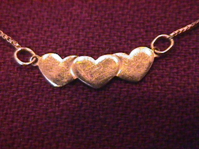 14K Solid Gold (Italy) Hearts Ankle Bracelet