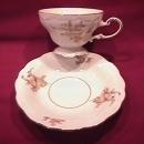 Johann Haviland Fine China (Sepia Rose) Fancy Footed Cup & Saucer