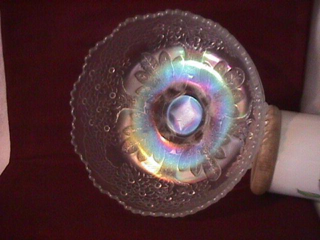Fenton Carnival Glass (Orange Tree) Master Berry Bowl=White