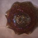 Imperial Carnival Glass (#496 Hattie) Bowl=Smoke