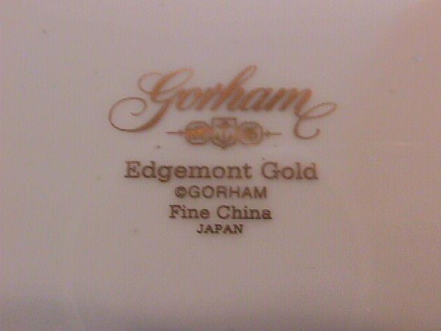 Gorham Fine China (Edgemont Gold) Dinner Plate