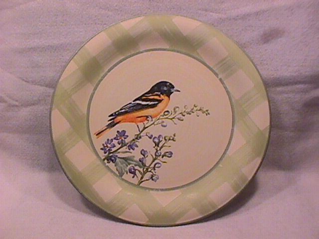 Lenox China (Summer Greetings) Dinner Plate=Baltimore Oriole