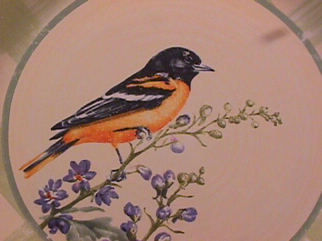 Lenox China (Summer Greetings) Dinner Plate=Baltimore Oriole