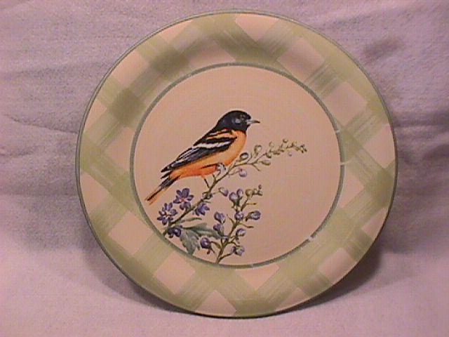 Lenox China (Summer Greetings) Dinner Plate=Baltimore Oriole