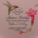 Lenox China (Summer Greetings) Salad Plate=Ruby Throated Hummingbird