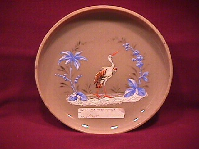 Caramel Glass-Enameled (Stork & Palm Trees) Bon Bon