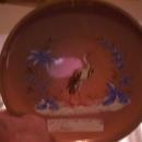 Caramel Glass-Enameled (Stork & Palm Trees) Bon Bon