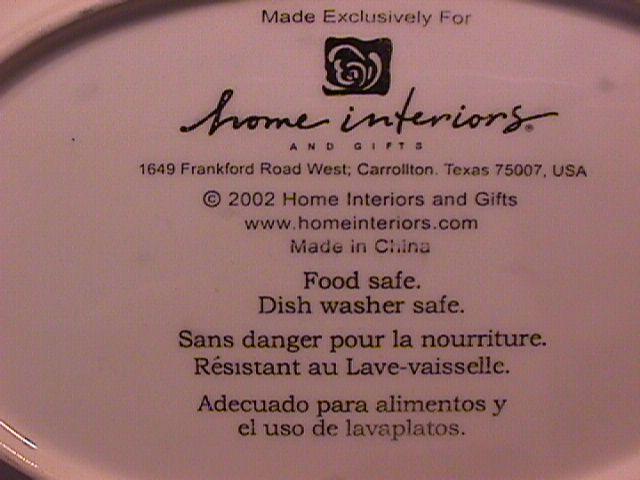 Home Interiors Fancy Oval Bon Bon Dish