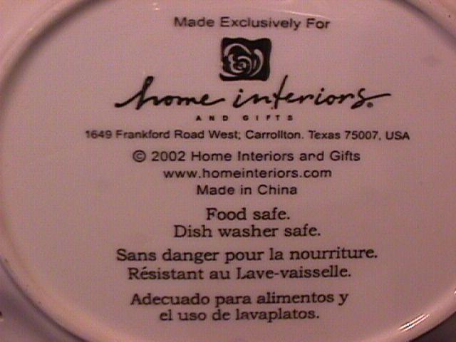 Home Interiors Fancy Oval Candies Dish