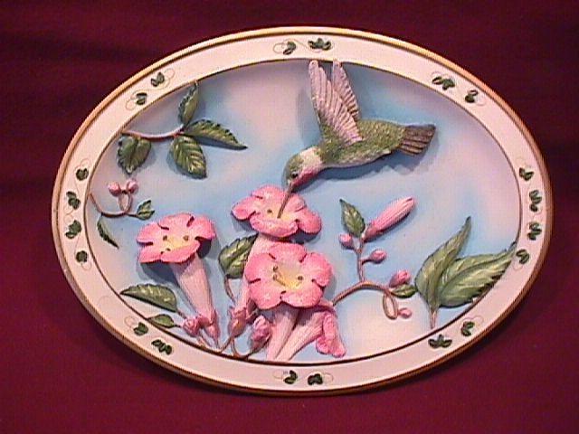 Bradford Exchange (Ruby Throated Hummingbird) Plate