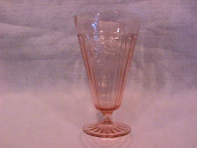 Hocking Glass Co.= Depression (Mayfair AKA Open Rose) Pink Ice Tea