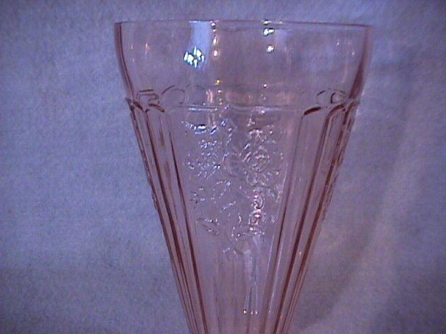 Hocking Glass Co.= Depression (Mayfair AKA Open Rose) Pink Ice Tea