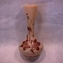 Fancy Bristol Type Caramel Color Blown Glass Vase