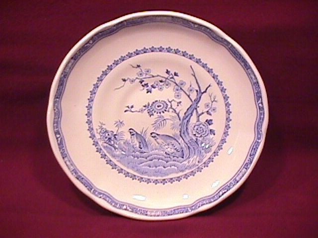 Furnivals China (Quail) Blue Saucer Only