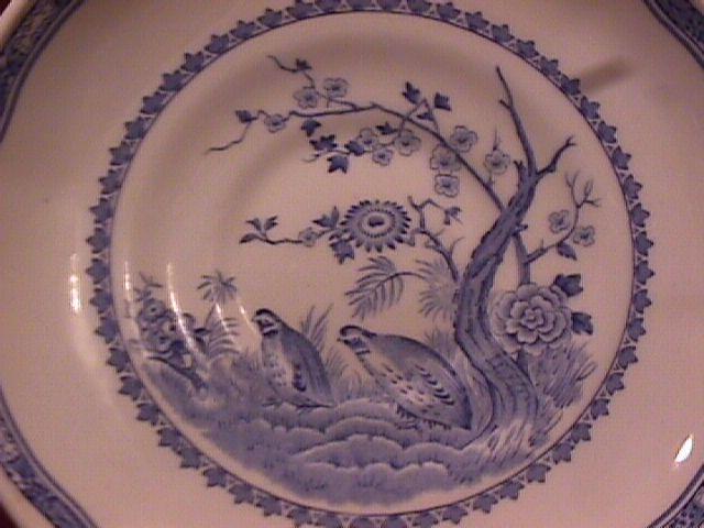 Furnivals China (Quail) Blue Saucer Only