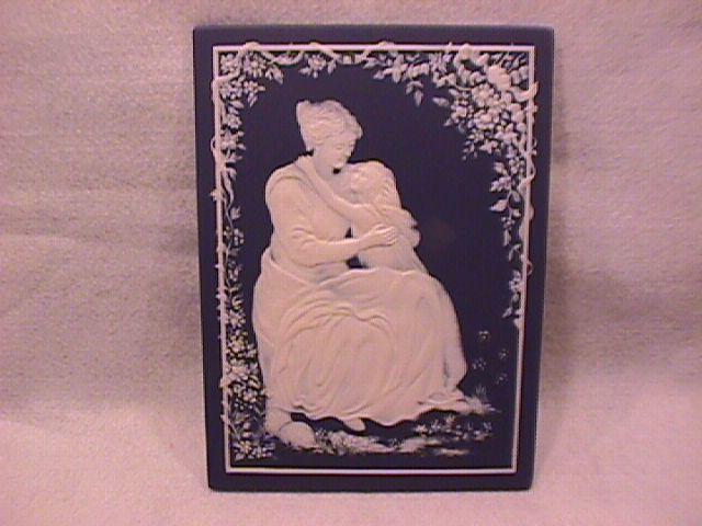 Mettlach/Villeroy & Boch Jasperware Wall Plaque (Liebe, Mother & Child)