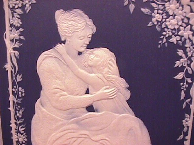 Mettlach/Villeroy & Boch Jasperware Wall Plaque (Liebe, Mother & Child)