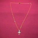 10k Gold Baby Christening Necklace With Cross