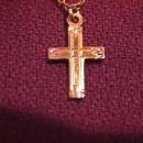 10k Gold Baby Christening Necklace With Cross