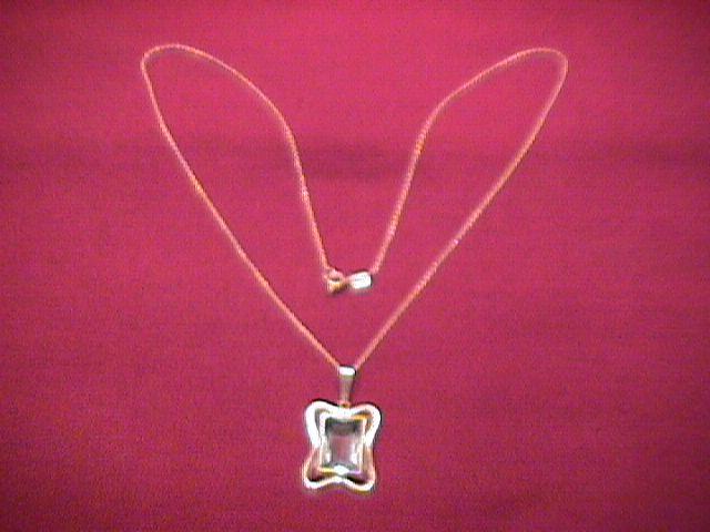 Silver (835) & Aqua Nouve Style Necklace