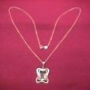 Silver (835) & Aqua Nouve Style Necklace