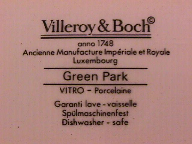Villeroy & Boch Fine Porcelaine (Green Park) Dinner Plate