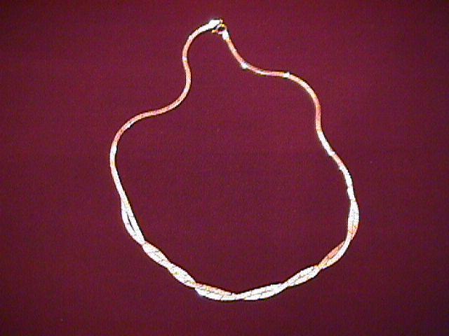 Sterling Italian Woven Diamond-Cut Necklace