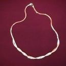 Sterling Italian Woven Diamond-Cut Necklace
