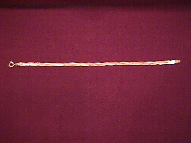 Sterling Italian Woven Diamond-Cut Bracelet