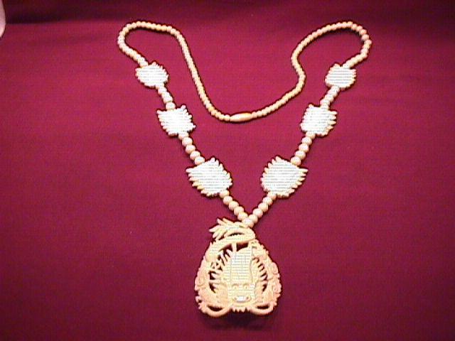 Vintage Ox Bone Hand Carved (Dragon) Necklace