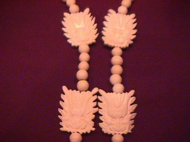 Vintage Ox Bone Hand Carved (Dragon) Necklace