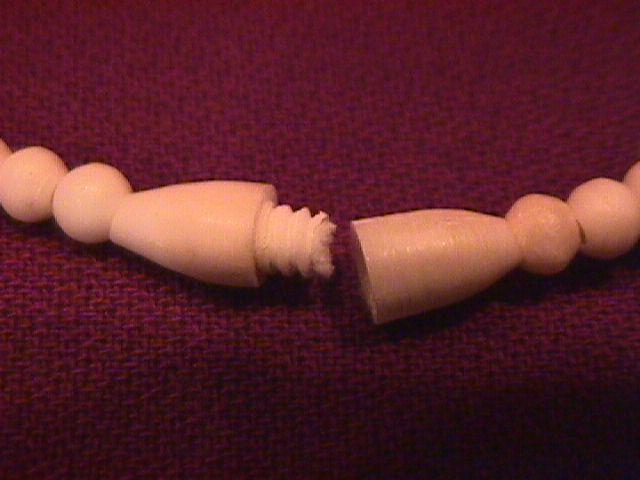 Vintage Ox Bone Hand Carved (Dragon) Necklace