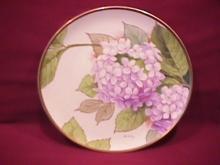 Austrian Hand-Painted (Purple Hydrangias) Display Plate