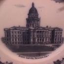 Flow Blue, England Display Plate-(Capitol Denver, Colorado)