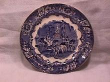 Flow Blue (Spanish Festivities) Dinner Plate