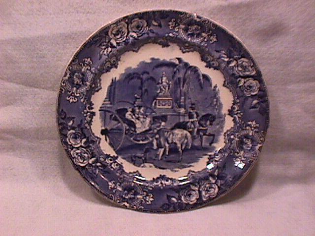 Flow Blue (Spanish Festivities) Dinner Plate