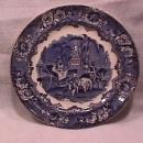 Flow Blue (Spanish Festivities) Dinner Plate