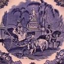 Flow Blue (Spanish Festivities) Dinner Plate