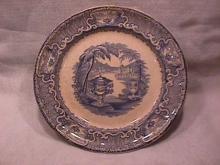 Flow Blue (Washington Vase) Dinner Plate